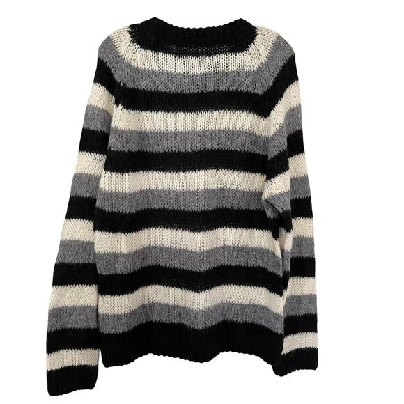 Zara Steven Meisel Striped Alpaca Sweater – Cozy Oversized Fit size M - Picture 2 of 6